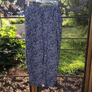 Jane Ashley black and white rayon lounge pants size 2X
